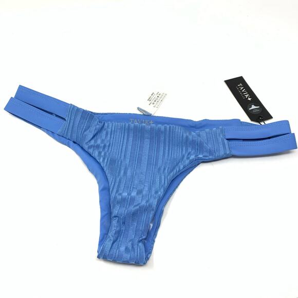 Tavik Chloe Mini Swim Bottom Slinky Rib Sea Blue Size Large NEW - Picture 1 of 8